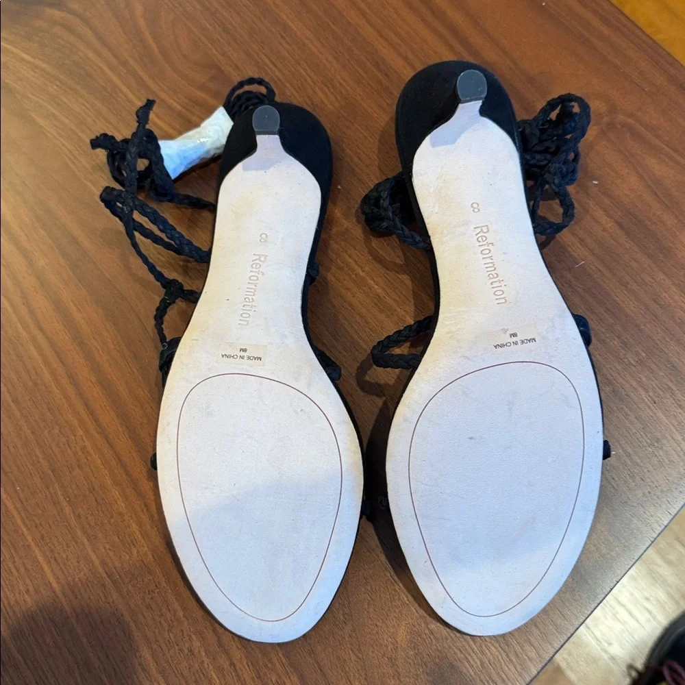 NEW! Reformation Porto Sandal Black US 8